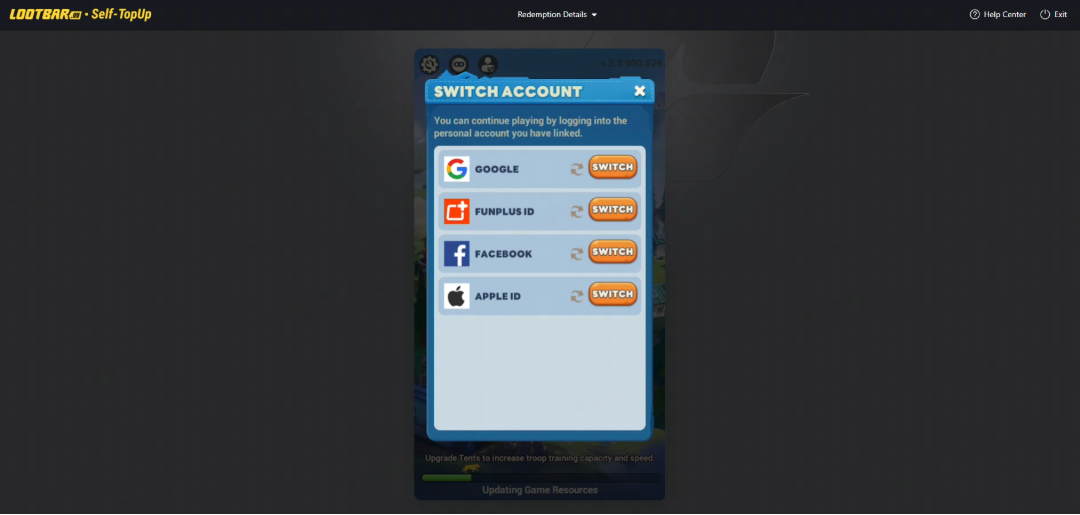 Шаг 2: вход в игровой аккаунт